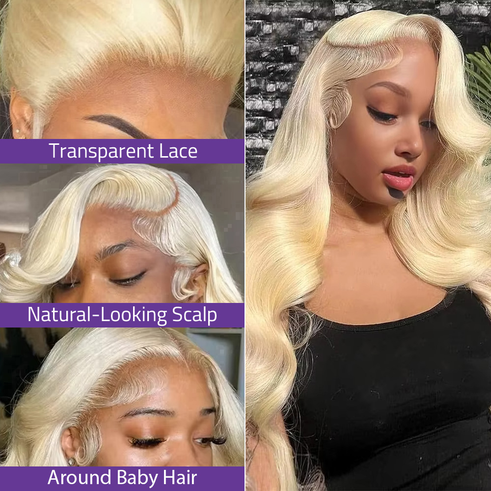 วิกผมลูกไม้ด้านหน้า 13x4 สีบลอ - 613 Blonde Body Wave Lace Front Wig บทวิจารณ์และราคา