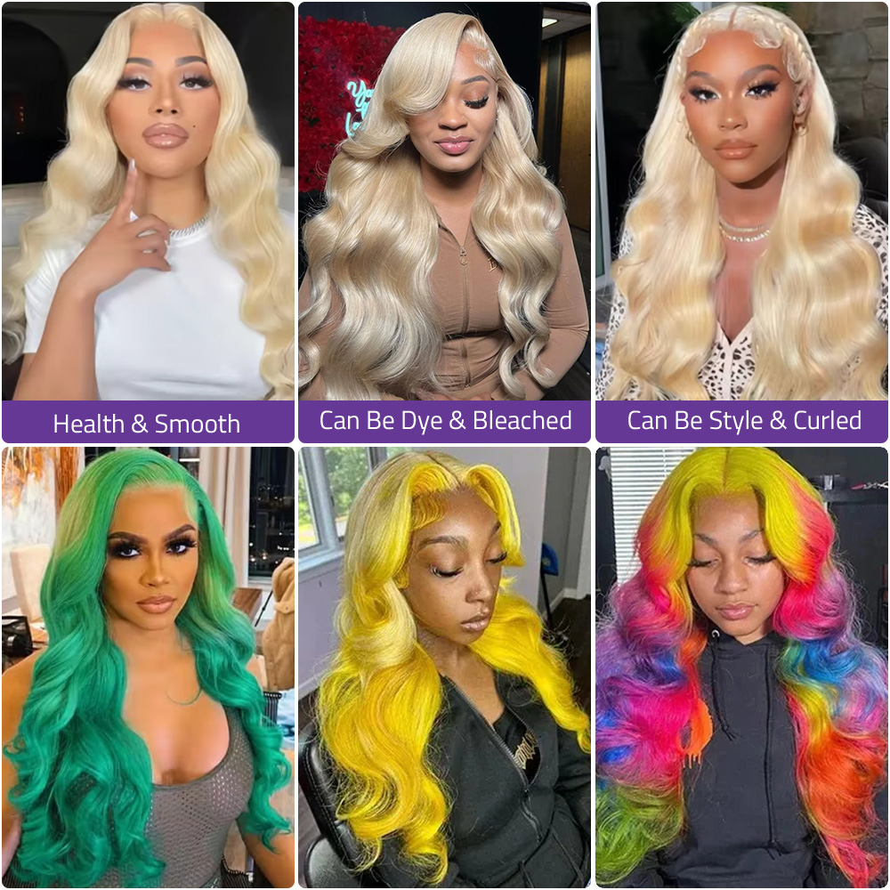 วิกผมลูกไม้ด้านหน้า 13x4 สีบลอ - 613 Blonde Body Wave Lace Front Wig บทวิจารณ์และราคา