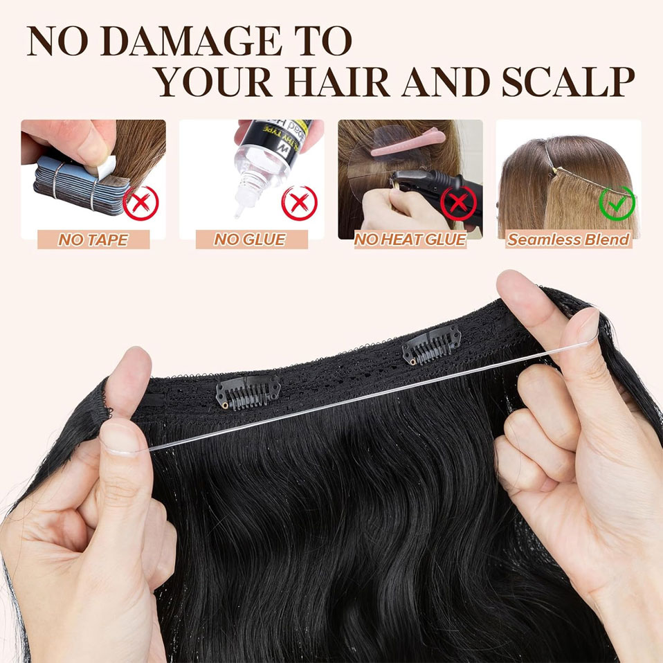 S-noilite Wire ในต่อผมมนุษย์ ต - Invisible Tape In Extensions Real Hair บทวิจารณ์และราคา