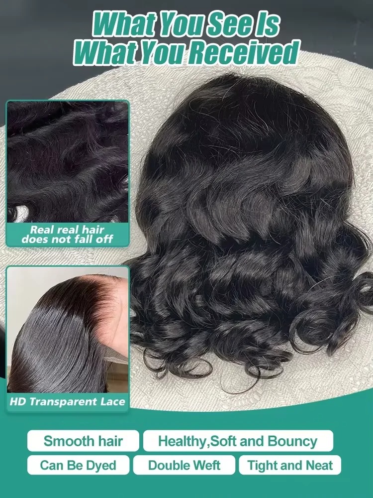 วิกผมบ๊อบแบบ Body Wave ผมแท้ 1 - Glueless Wear And Go Human Hair Wig บทวิจารณ์และราคา