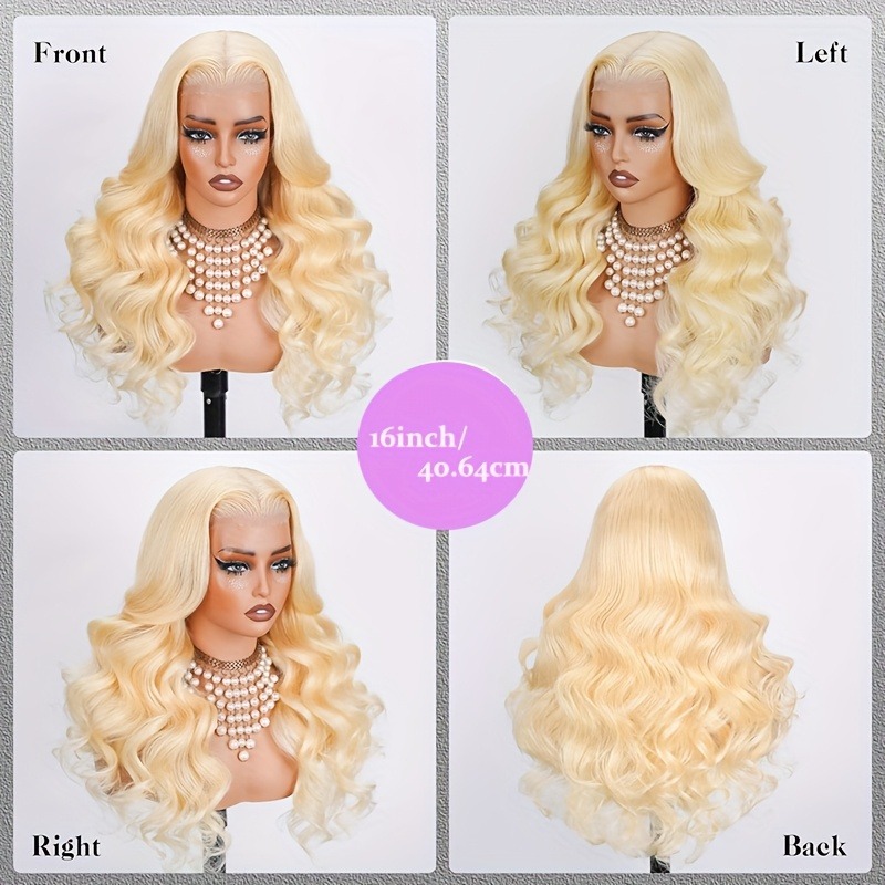 วิกผมหน้าลูกไม้ผมแท้ 613 ขนาด  - 613 Blonde Body Wave Lace Front Wig บทวิจารณ์และราคา