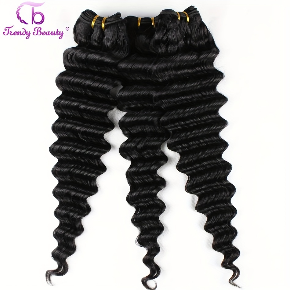 ผมลอนลึกสไตล์บราซิลพร้อมปิดด้ว - Deep Wave 3 Bundles With Closure บทวิจารณ์และราคา