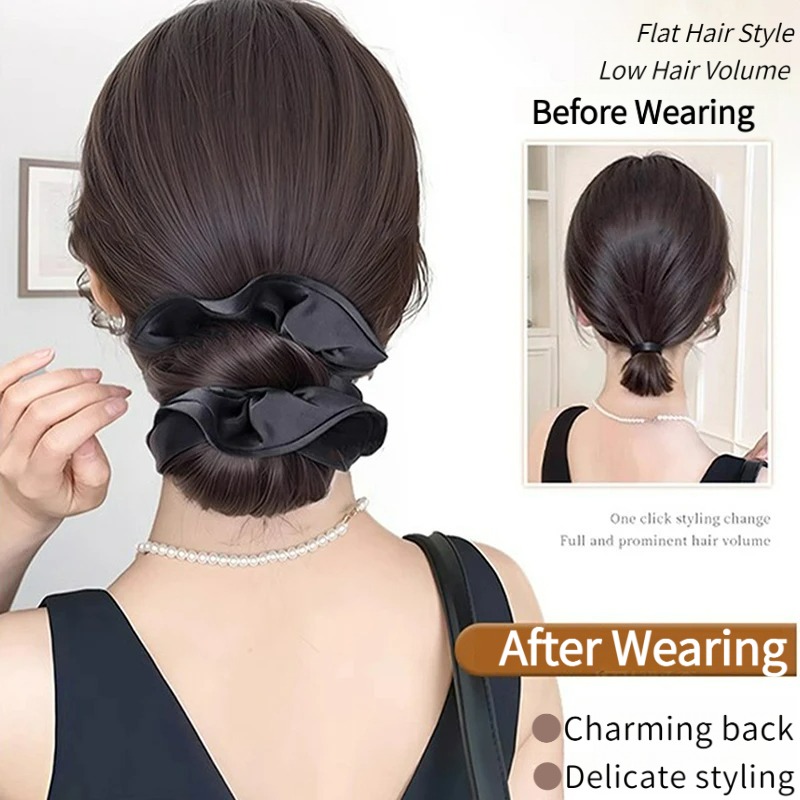 ที่คาดผมแบบใหม่ ทำจากผ้าซาตินส - Claw Clip Messy Bun Hair Piece บทวิจารณ์และราคา