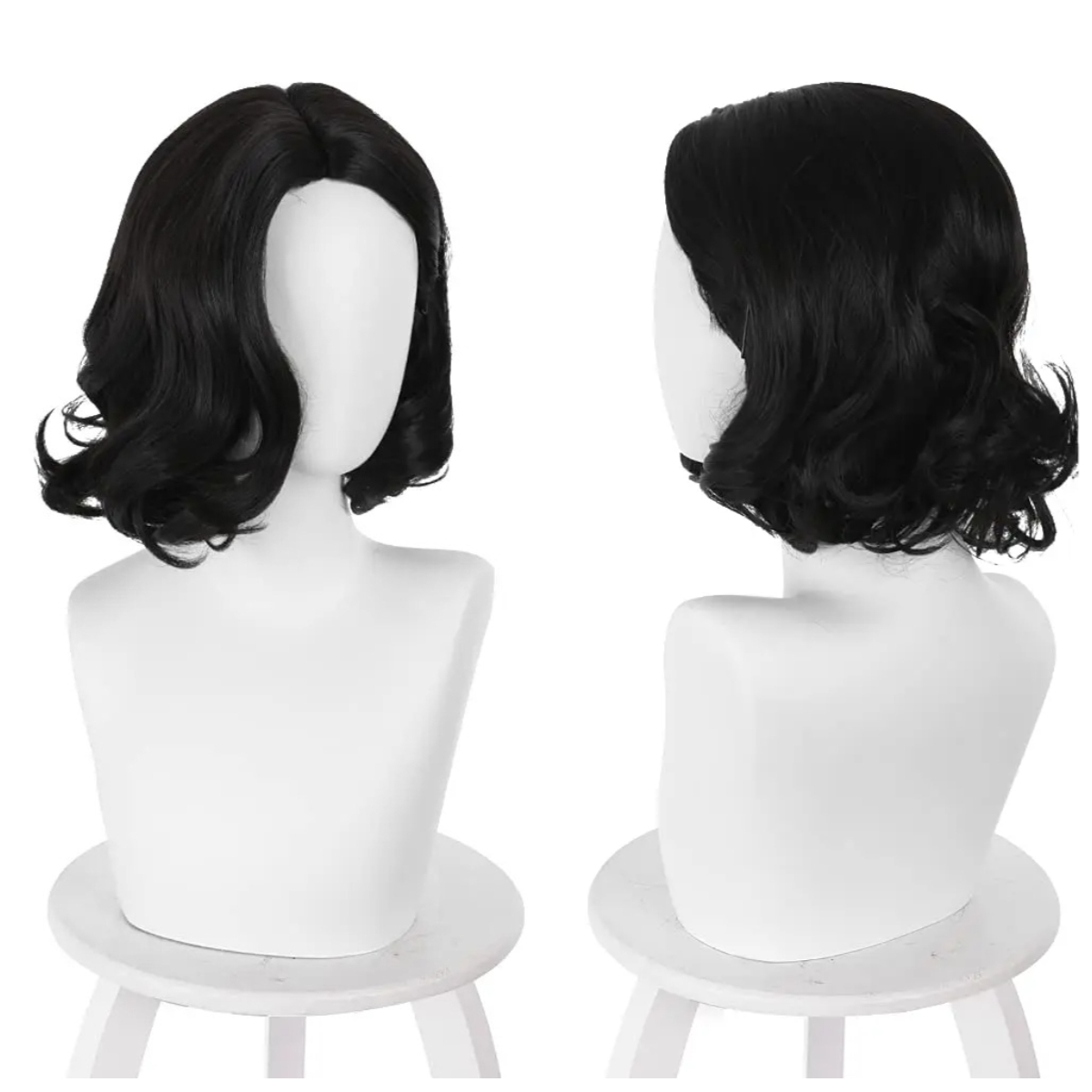 วิกผมสั้นสีดำทรงบ๊อบลอนแสกกลาง - Synthetic Braided Wigs For Black Women บทวิจารณ์และราคา
